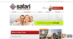 Desktop Screenshot of construtorasafari.com.br
